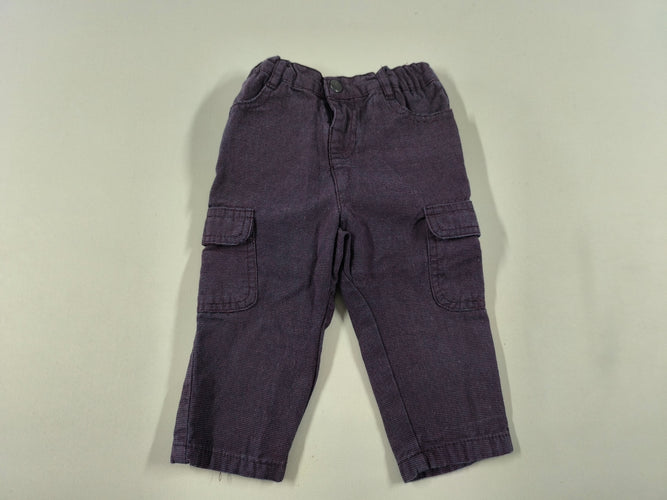 Pantalon cargo bordeaux/gris, moins cher chez Petit Kiwi