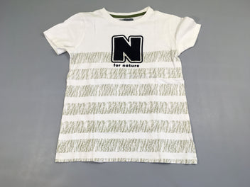 T-shirt m.c blanc-vert  N nature