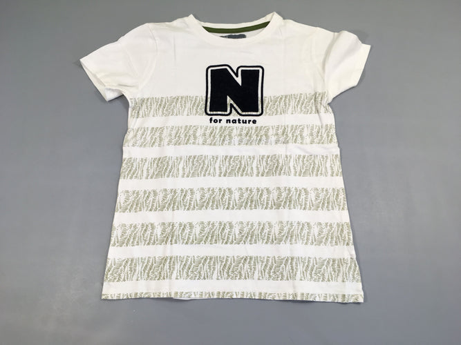 T-shirt m.c blanc-vert  N nature, moins cher chez Petit Kiwi