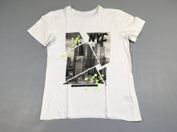 T-shirt m.c blanc NYC Ville