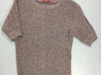 Pull m.c taupe crochet