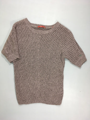 Pull m.c taupe crochet, moins cher chez Petit Kiwi