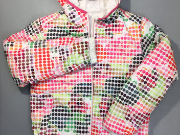 Veste de ski réversible blanche/blanch pois roses Wed'ze