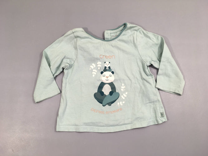 T-shirt m.l bleu pandas, moins cher chez Petit Kiwi