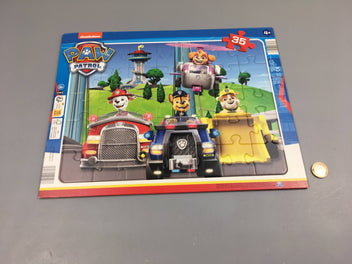 Planche puzzle Paw Patrol Véhicules 35 pcs +4a