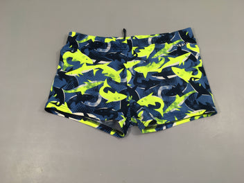 Maillot boxer bleu requins jaunes flash-Taille estimée