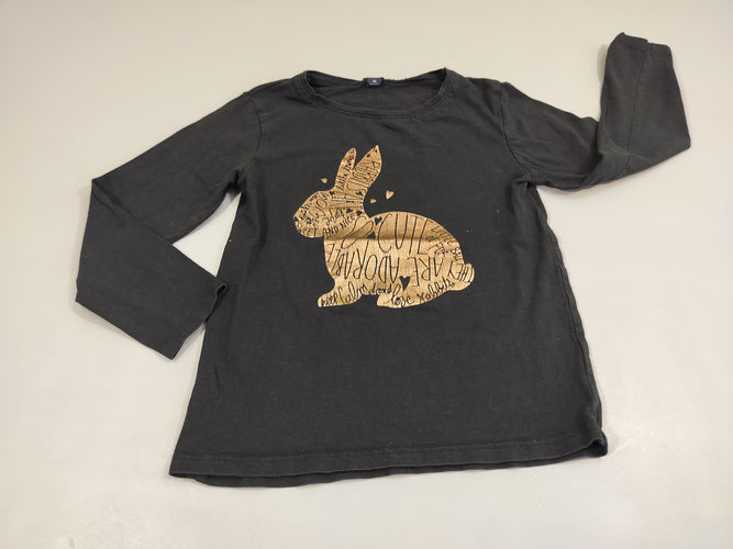 T-shirt m.l noir lapin doré, moins cher chez Petit Kiwi