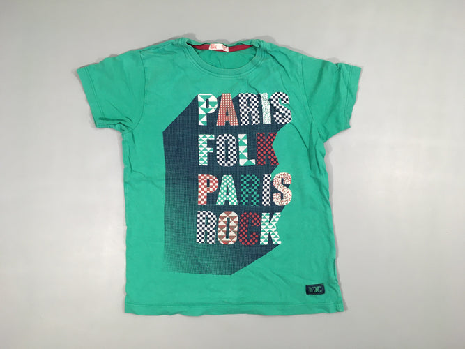 T-shirt m.c vert Paris, moins cher chez Petit Kiwi