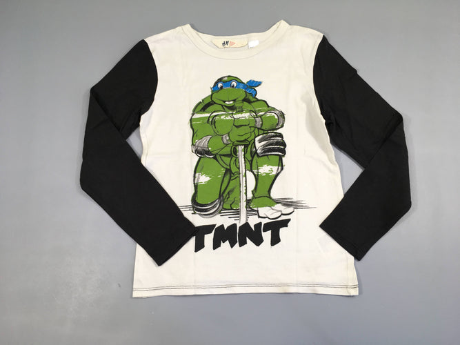 T-shirt m.l blanc-noir Tortue Ninja, moins cher chez Petit Kiwi