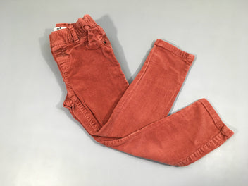 Pantalon velours côtelé rouille