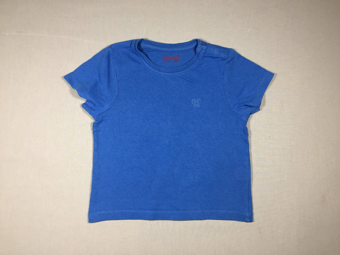 T-shirt m.c bleu dur uni, moins cher chez Petit Kiwi