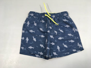 Maillot short bleu foncé baleines