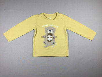 T-shirt m.l jaune pâle marmottes