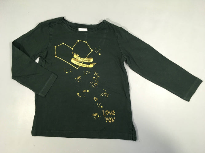 T-shirt m.l vert foncé constrellations, moins cher chez Petit Kiwi