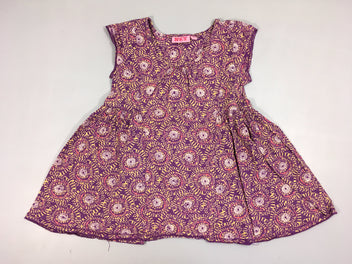 Blouse m.c mauve motifs