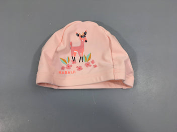 Bonnet de natation rose pâle biche