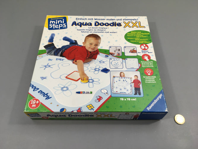 Aqua Doodle XXL +18m Tapis à relaver souillé+++, moins cher chez Petit Kiwi