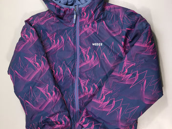 Veste ski réversible bleu mauve Wed'ze