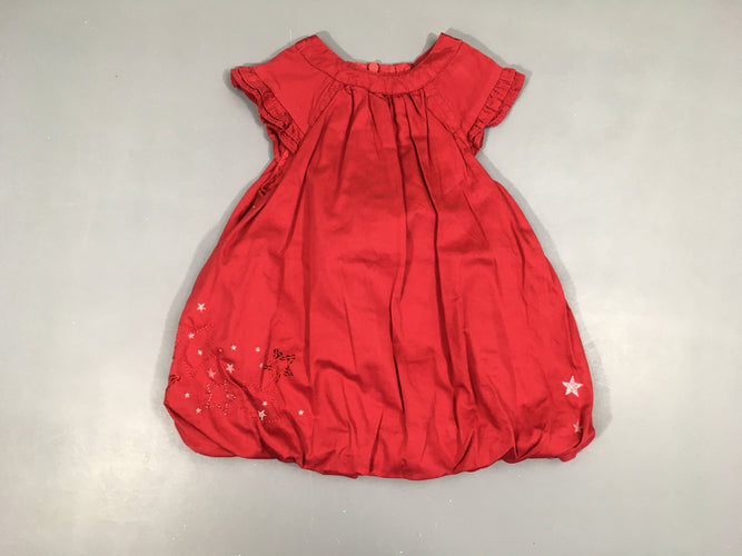 Robe boule m.c rouge sequins bas, moins cher chez Petit Kiwi