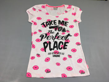 T-shirt m.c rose pâle take me bouches