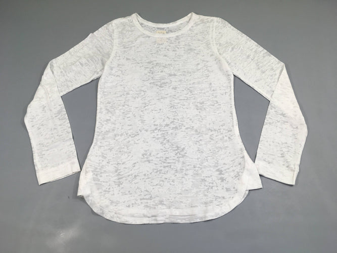 T-shirt m.l blanc effet de transparence, taille S, moins cher chez Petit Kiwi