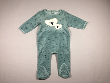 Pyjama velours vert koala