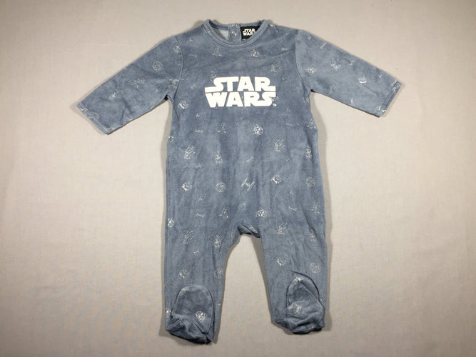 Pyjama velours bleu Star Wars, moins cher chez Petit Kiwi