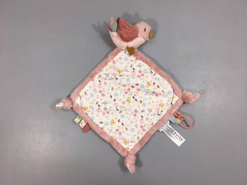 Little Dutch-Doudou Flowers & Butterflies-Boucle en coton permettant d'attacher une tétine...