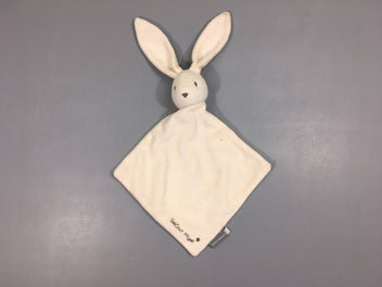 Doudou velours lapin écru