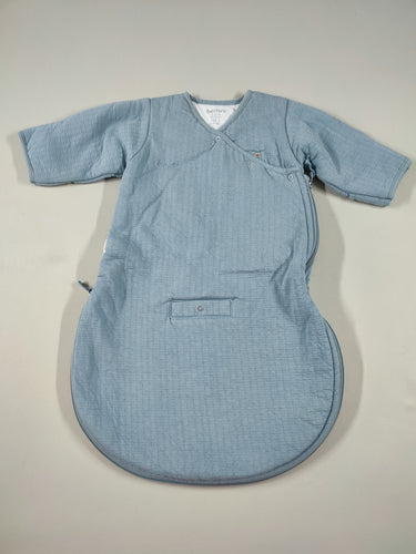 Sac de couchage m.l jersey ouatiné bleu clair TOG 3, 50-70 cm coton bio, moins cher chez Petit Kiwi
