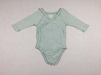 Body  croisé ml milleraies bleu/vert