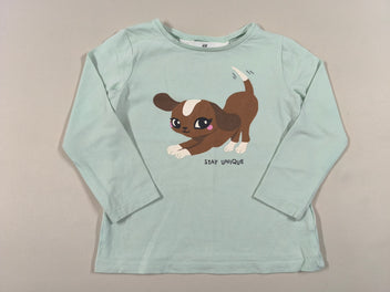 T-shirt m.l vert clair chien 