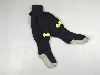 Chaussettes de foot noires batman, 36-40, boulochées