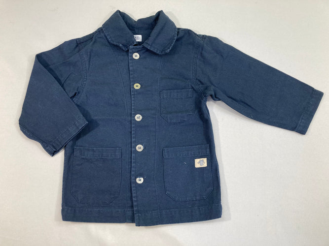 Chemise veste bleu foncé, moins cher chez Petit Kiwi