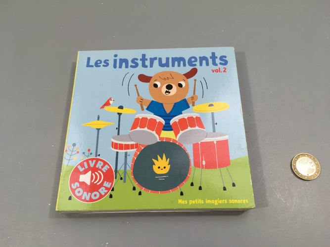 Les instruments-Vol 2-Livre sonore-Fonctionne, moins cher chez Petit Kiwi