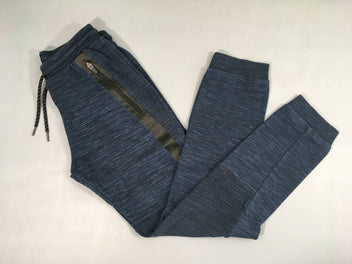 Pantalon de training bleu foncé flammé zips