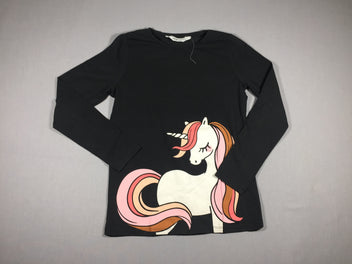 T-shirt m.l noir - Licorne