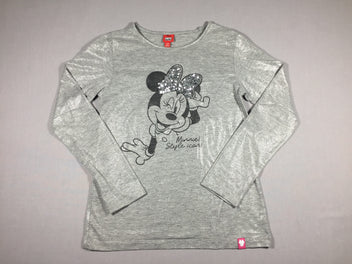 T-shirt m.l gris à paillettes - Minnie