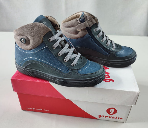 NEUF! Bottines grises/bleues/beiges à lacets gris, Ga.rvalin, 32, moins cher chez Petit Kiwi