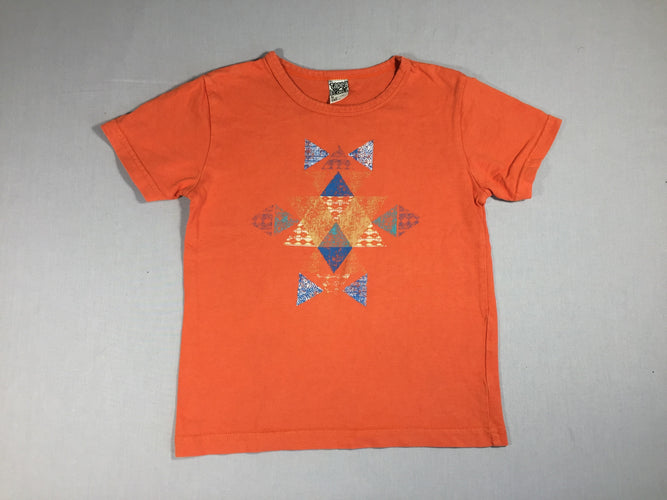 T-shirt m.c orange - triangles, moins cher chez Petit Kiwi