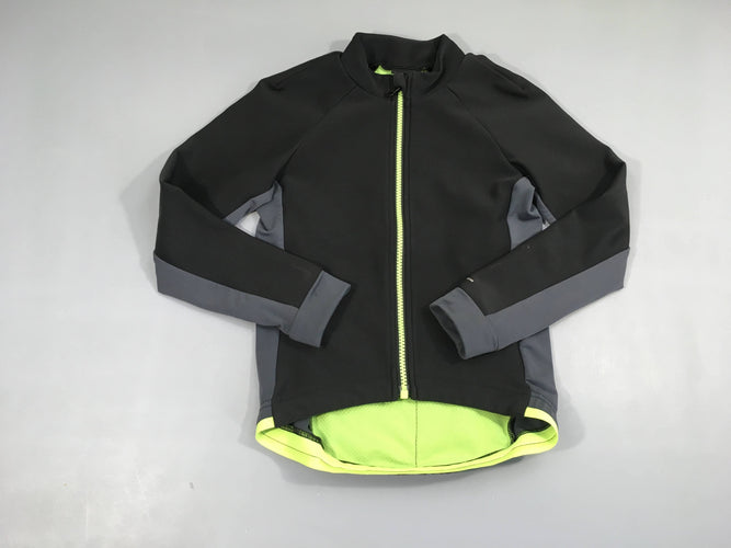 Veste vélo noire-Matière respirante au dos-poches rangement boissons B-twin, moins cher chez Petit Kiwi