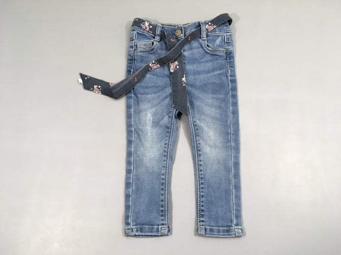 Jeans avec ceinture, moins cher chez Petit Kiwi