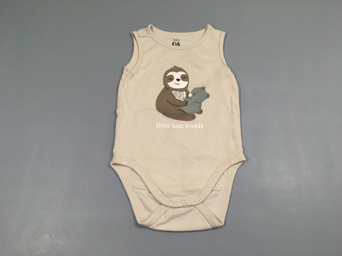 Body s.m beige Paresseu-ourson, moins cher chez Petit Kiwi