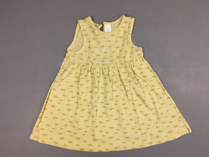 Robe s.m jersey jaune citrons, moins cher chez Petit Kiwi