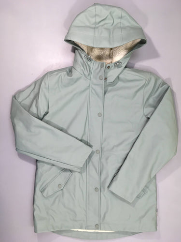 Parka à capuche JR imperméable doublé Teddy bleu grisé, moins cher chez Petit Kiwi