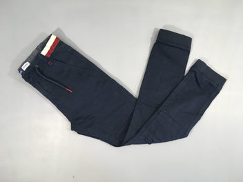 Etat neuf-Pantalon Jogger bleu foncé taille rouge-blanc