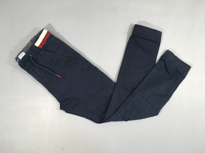 Etat neuf-Pantalon Jogger bleu foncé taille rouge-blanc, moins cher chez Petit Kiwi