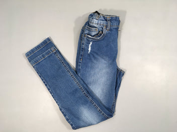 Jeans effet éraillé poche avant