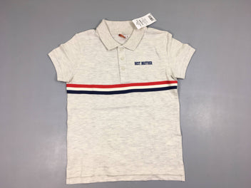 Neuf-Polo m.c gris rayé milieu rouge-bleu Brother