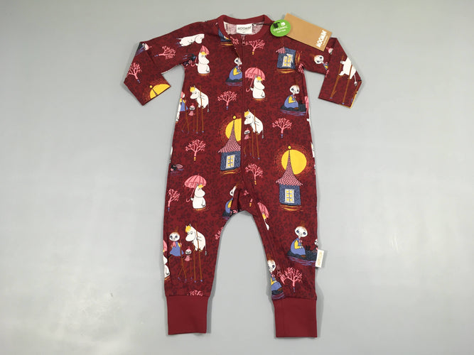 NEUF Pyjama jersey bordeaux chiné Moonin, Martinex, moins cher chez Petit Kiwi